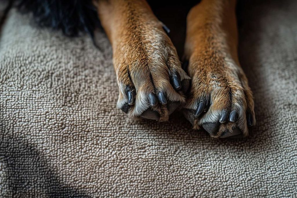 Pattes de chien gerc&eacute;es